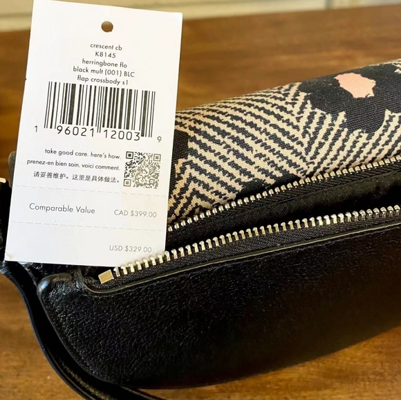 NWT Kate Spade New York Floral Crescent Crossbody Bag - Picture 8 of 8